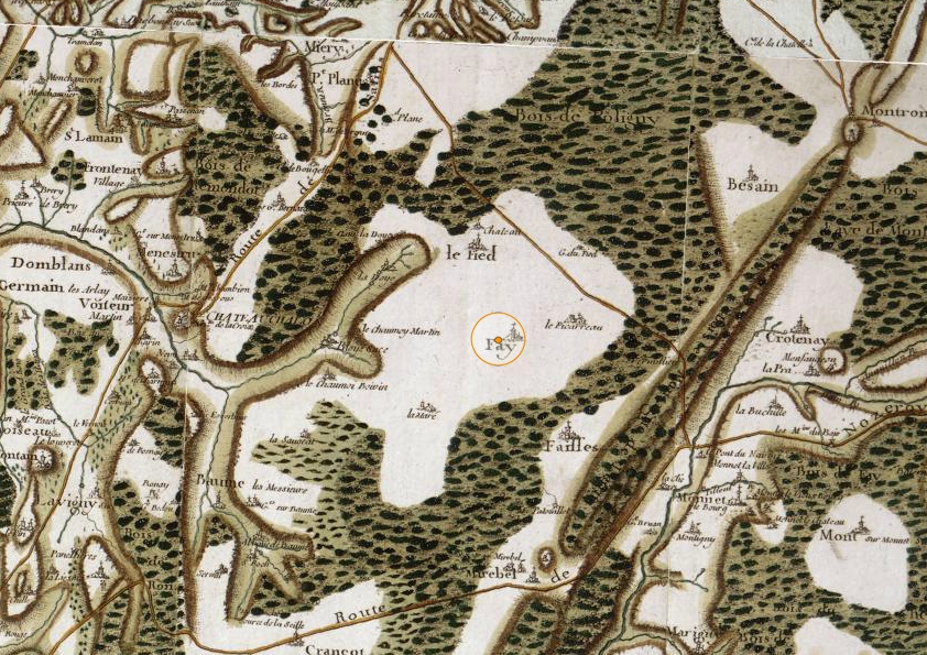 Carte de Fay Cassini  XVIIIe siècle